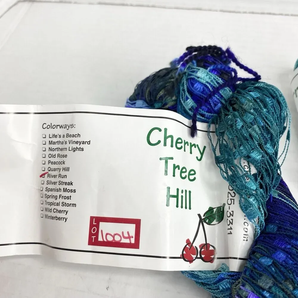 Cherry Tree Hill Lot of 2 Windsong Fancy Chain Ladder Novelty Yarn 165 yds each